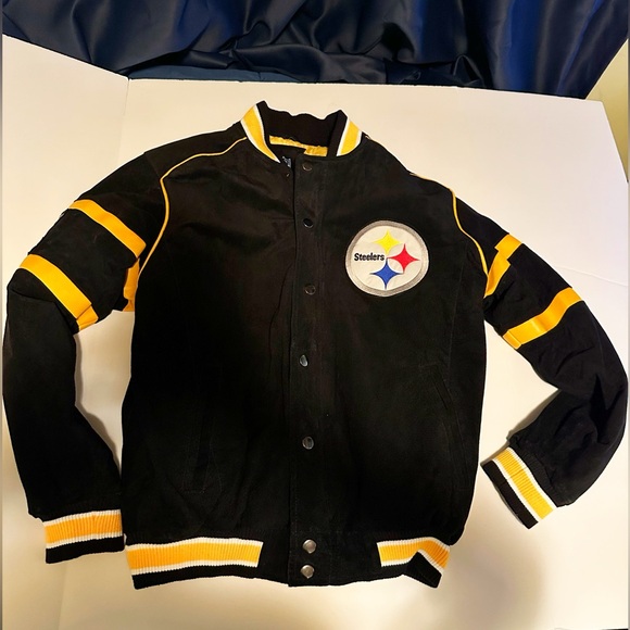 NFL Pittsburgh Steelers Heavy Varsity Jacket Size Medium - Picture 2 of 9